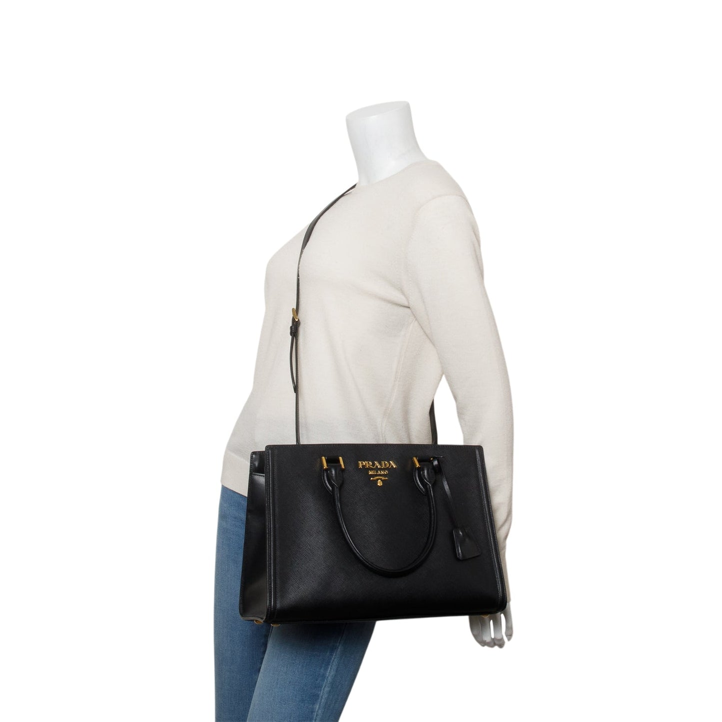 Prada Black Saffiano Soft Calfskin Tote