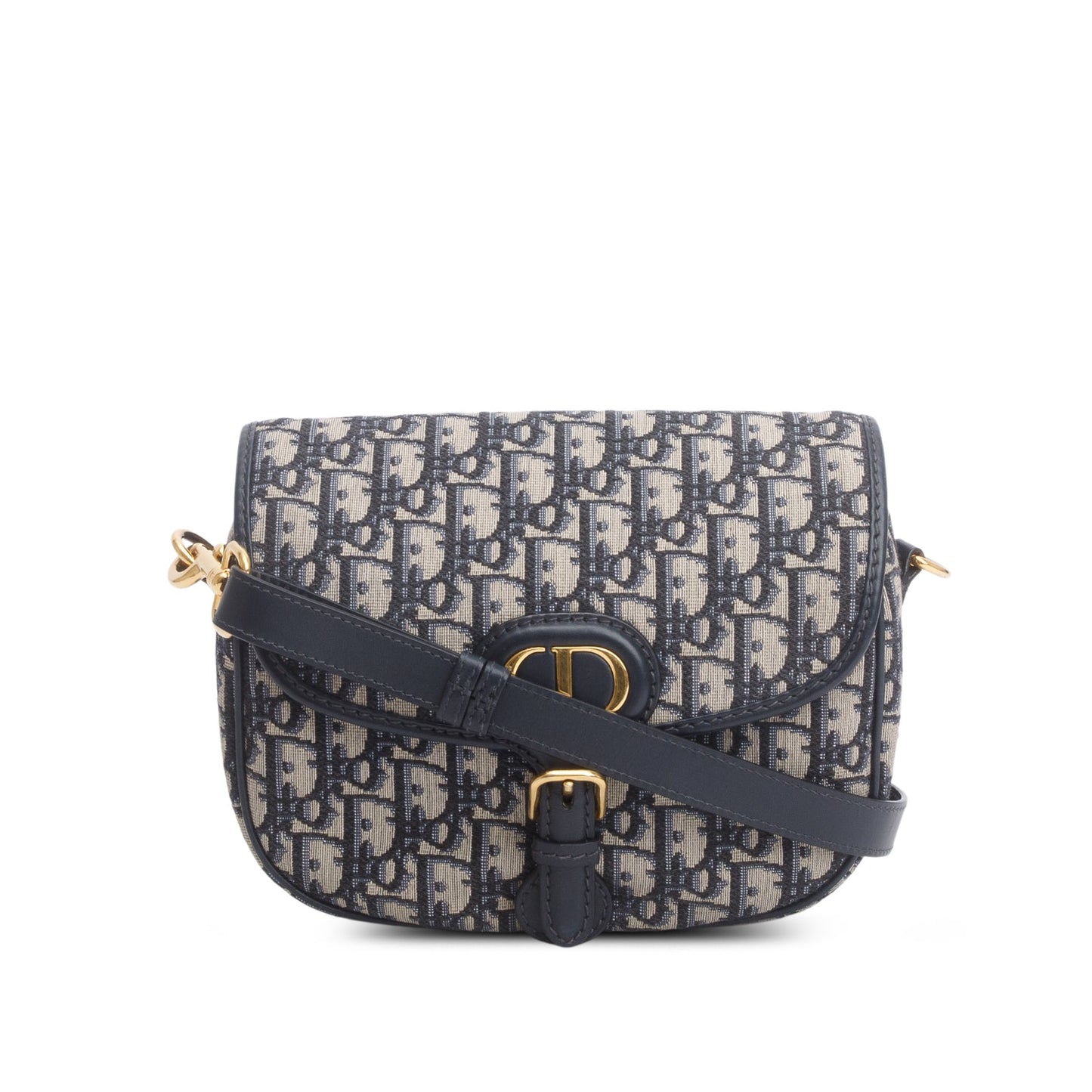 Christian Dior 2020 Blue Oblique Jacquard Medium Bobby Bag
