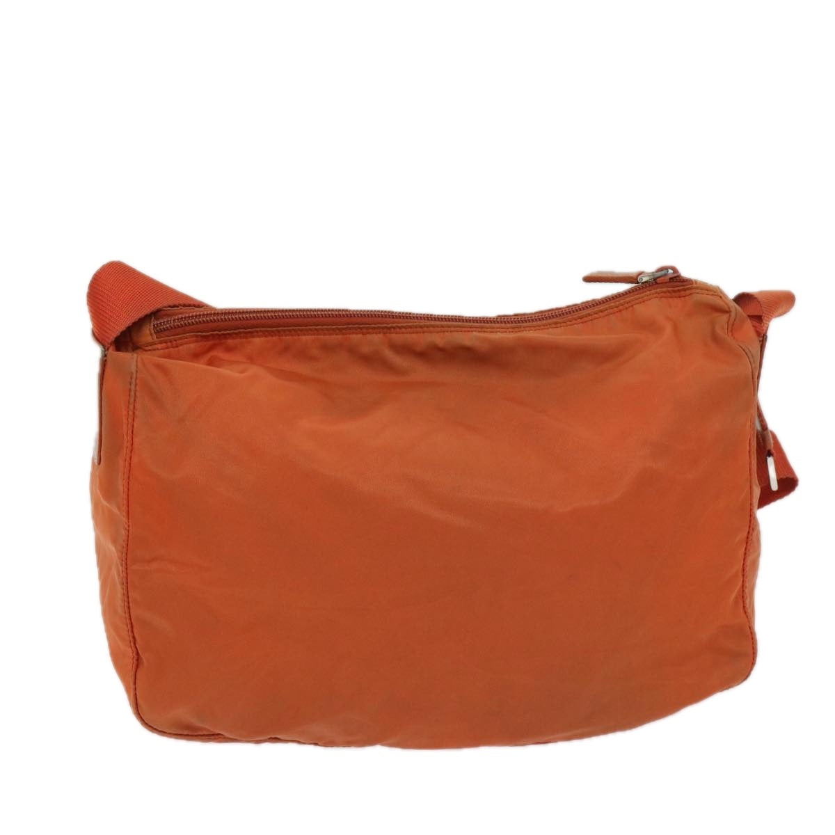 PRADA Shoulder Bag Nylon Orange Auth 69348