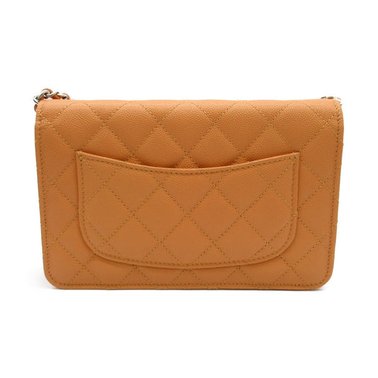 Chanel Chain Wallet Chain Wallet Bag Caviar S (Green ) Orange/Pink AP3709 B14928 NS838