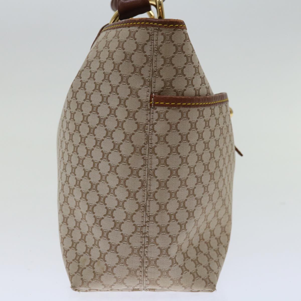 Luxury CELINE Macadam Canvas Hand Bag Beige 69629