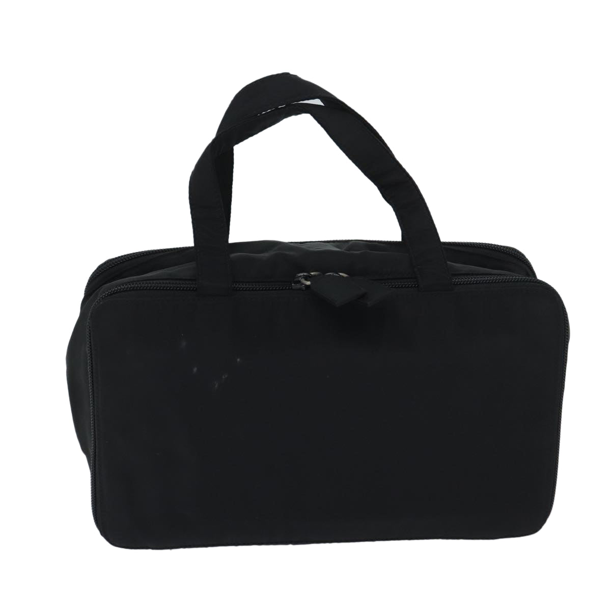 PRADA Hand Bag Nylon Black Auth 69742