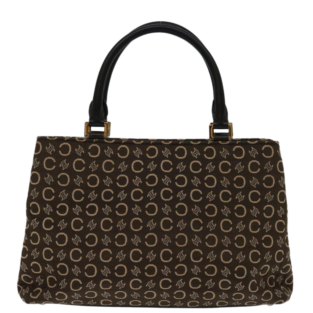 Luxury CELINE C Macadam Canvas Hand Bag Brown 69886