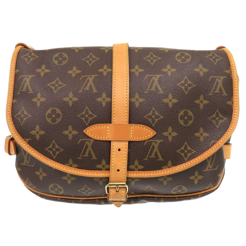 Elegant Women's Shoulder Bag | LOUIS VUITTON Shoulder Bag Monogram canvas Brown Monogram Saumur 30 mens(Unisex)