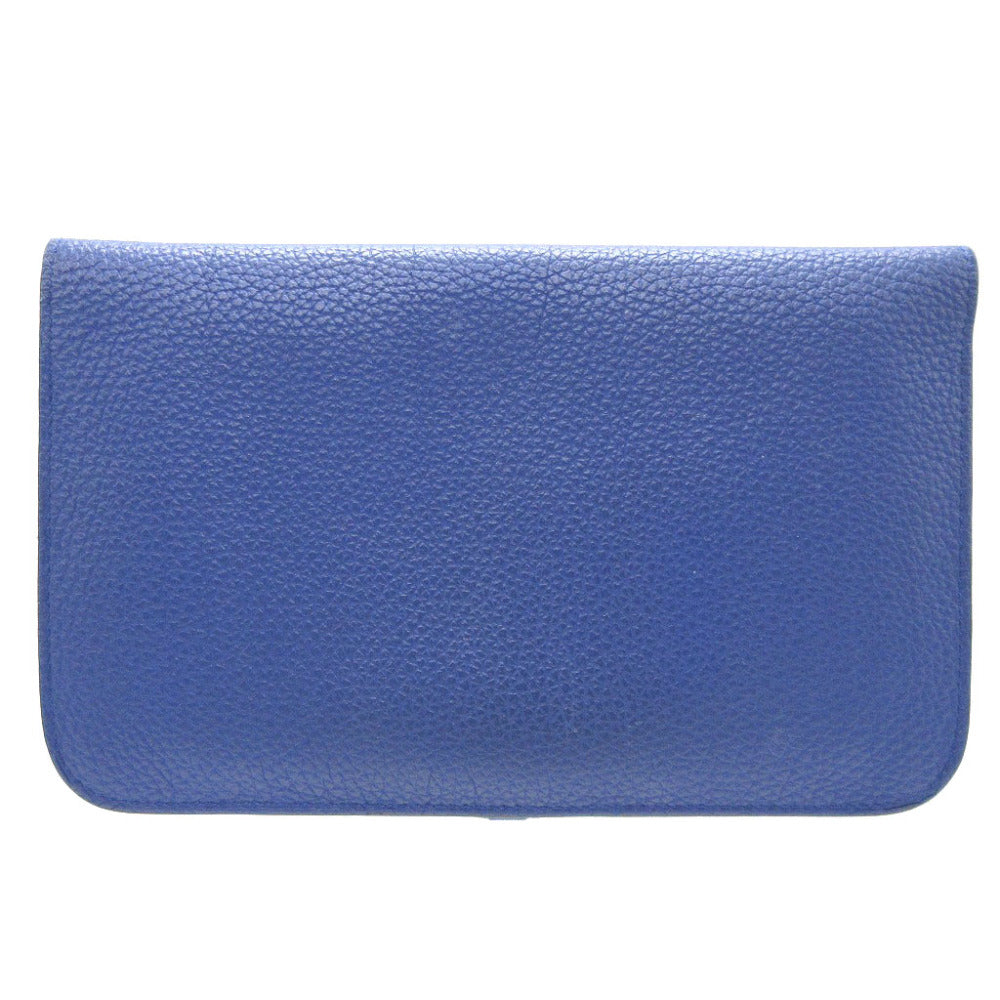 HERMES Long Wallet Purse Togo Blue Electric Dogon GM Women(Unisex)