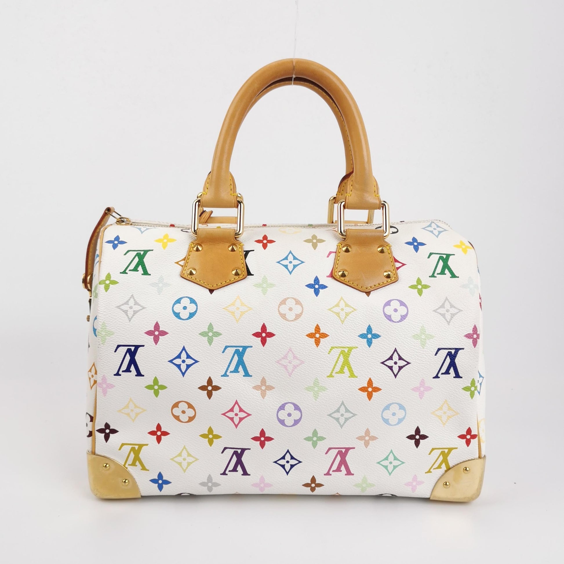 Louis Vuitton x Takashi Murakami Speedy 30 Lock White Multicolor