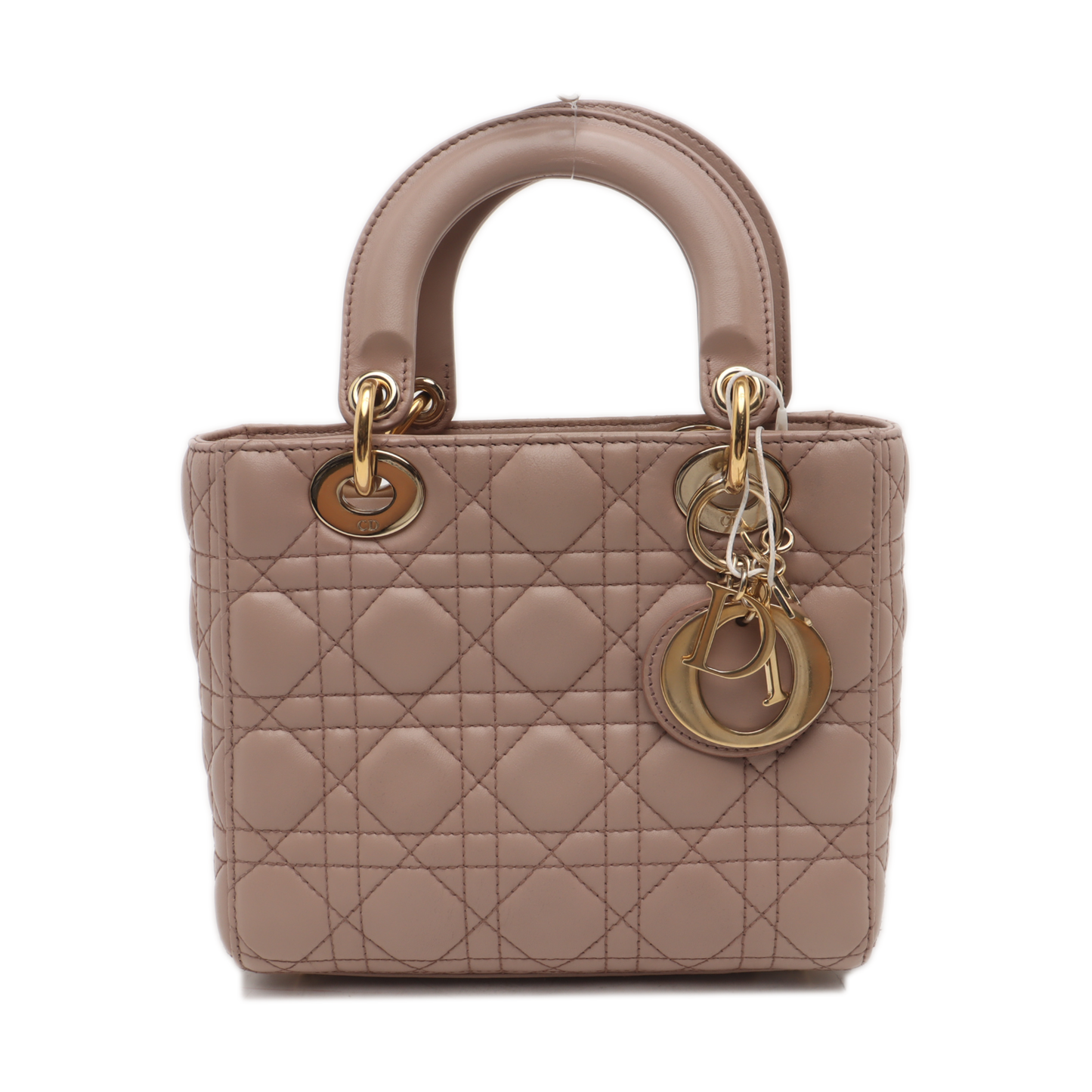 Lady Dior ABCdior Small Nude Pink Cannage Lambskin Handbag No Strap