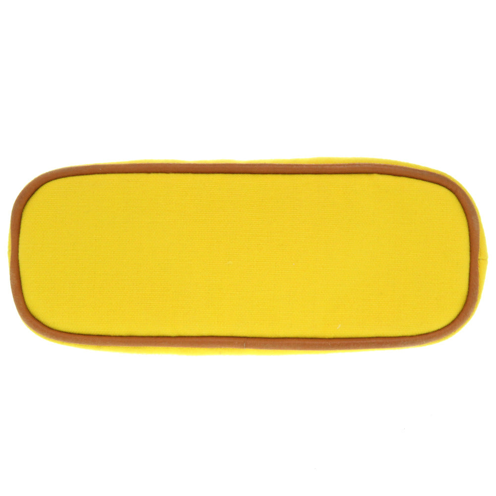 HERMES Pouch cotton yellow Boride pouch mini mini Women