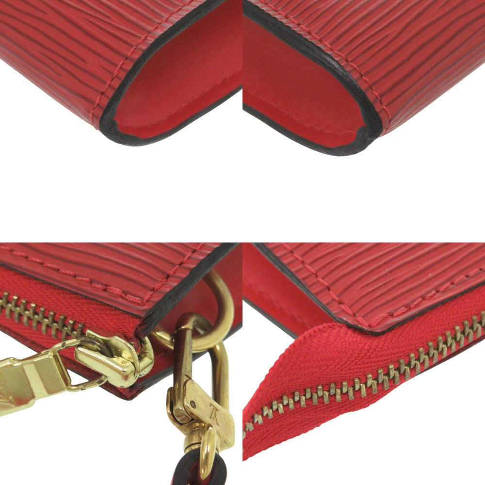 LOUIS VUITTON Handbag Epi Leather Castilian red Epi pochette accessories Women