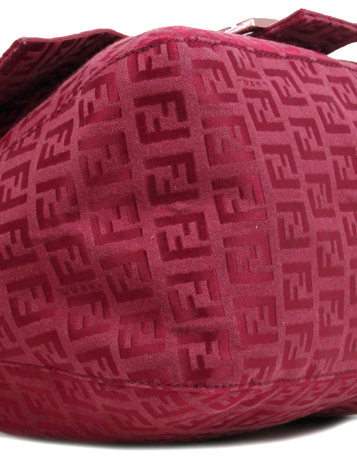 Fendi Red Mini Monogram Zucchino Mama Baguette