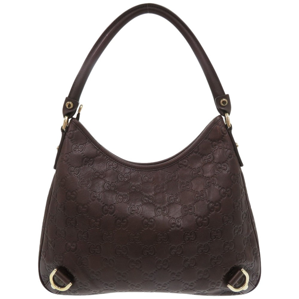 GUCCI Shoulder Bag 130738 Calfskin Brown Guccissima Abby One Shoulder Bag Dark Brown Women