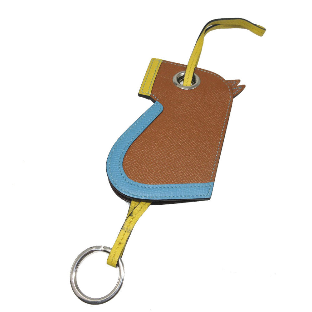 HERMES key ring Epsom gold Bag charm Camille unisex(Unisex)
