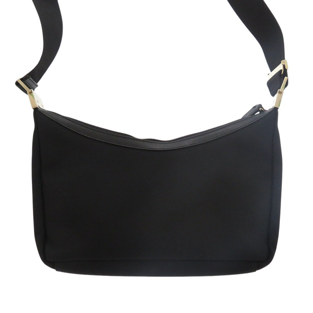 GUCCI Shoulder Bag canvas black logo Women