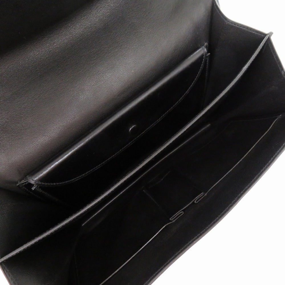 HERMES Shoulder Bag Box scarf black fonsbell Women
