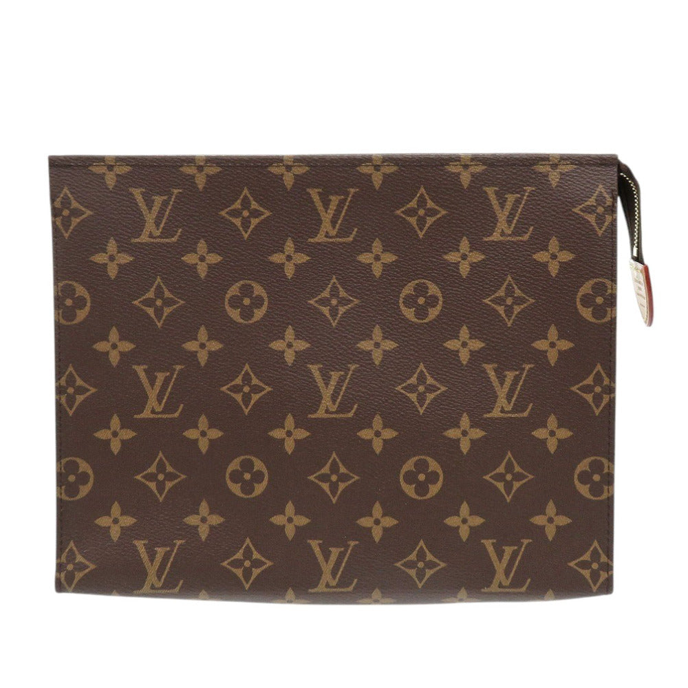 LOUIS VUITTON Clutch bag Monogram canvas Brown Monogram Poche toilette26 Women