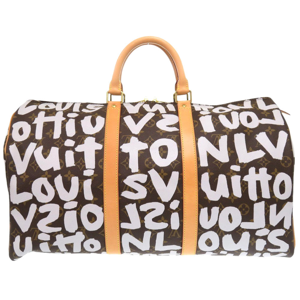LOUIS VUITTON Boston Duffel bag Monogram canvas Brown Monogram graffiti Keepall 50