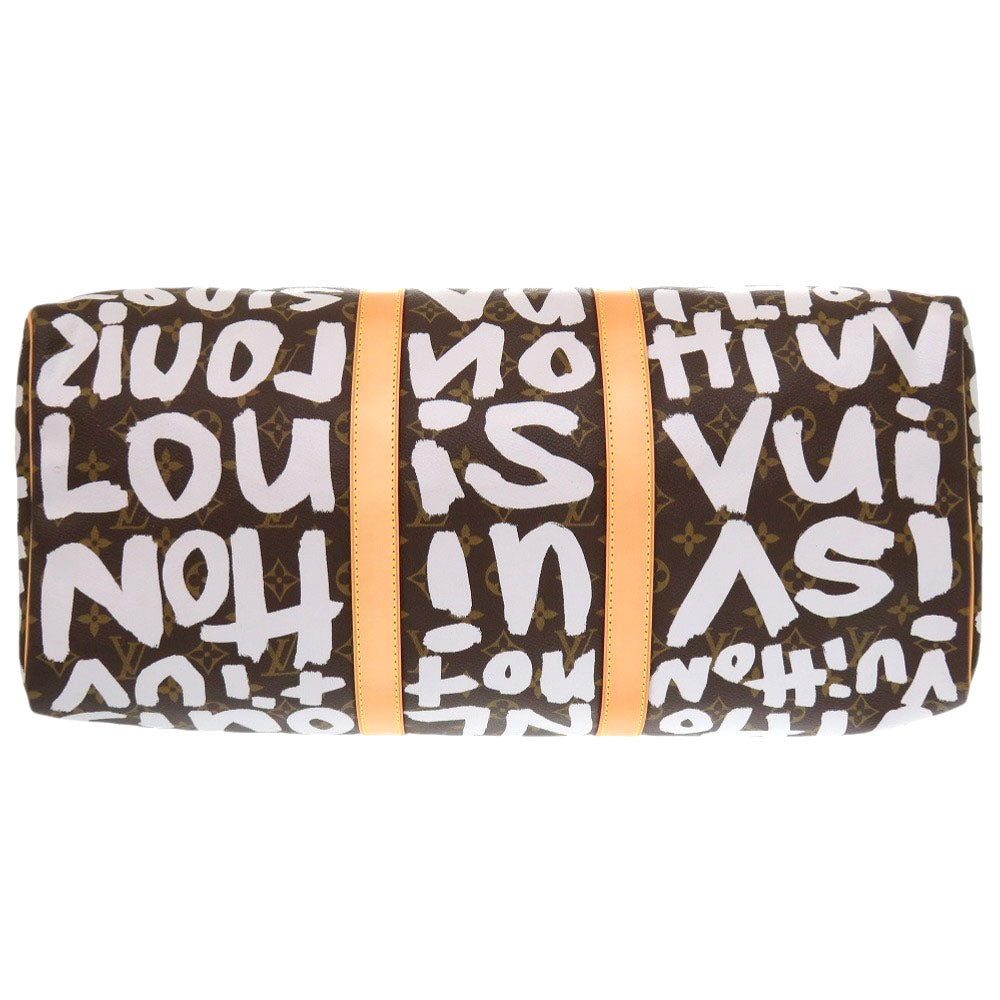 LOUIS VUITTON Boston Duffel bag Monogram canvas Brown Monogram graffiti Keepall 50