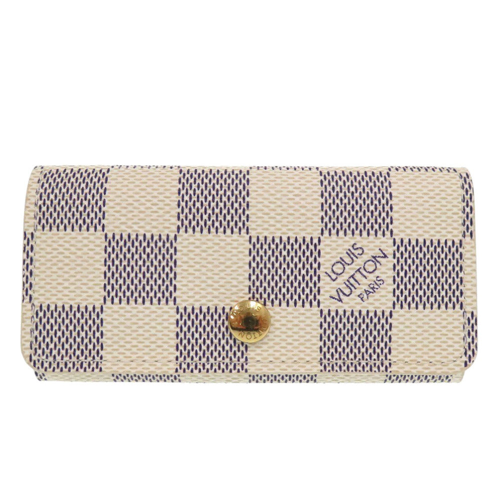 LOUIS VUITTON Key case Key holder Damier Azur Canvas gray Multicles4 Women(Unisex)