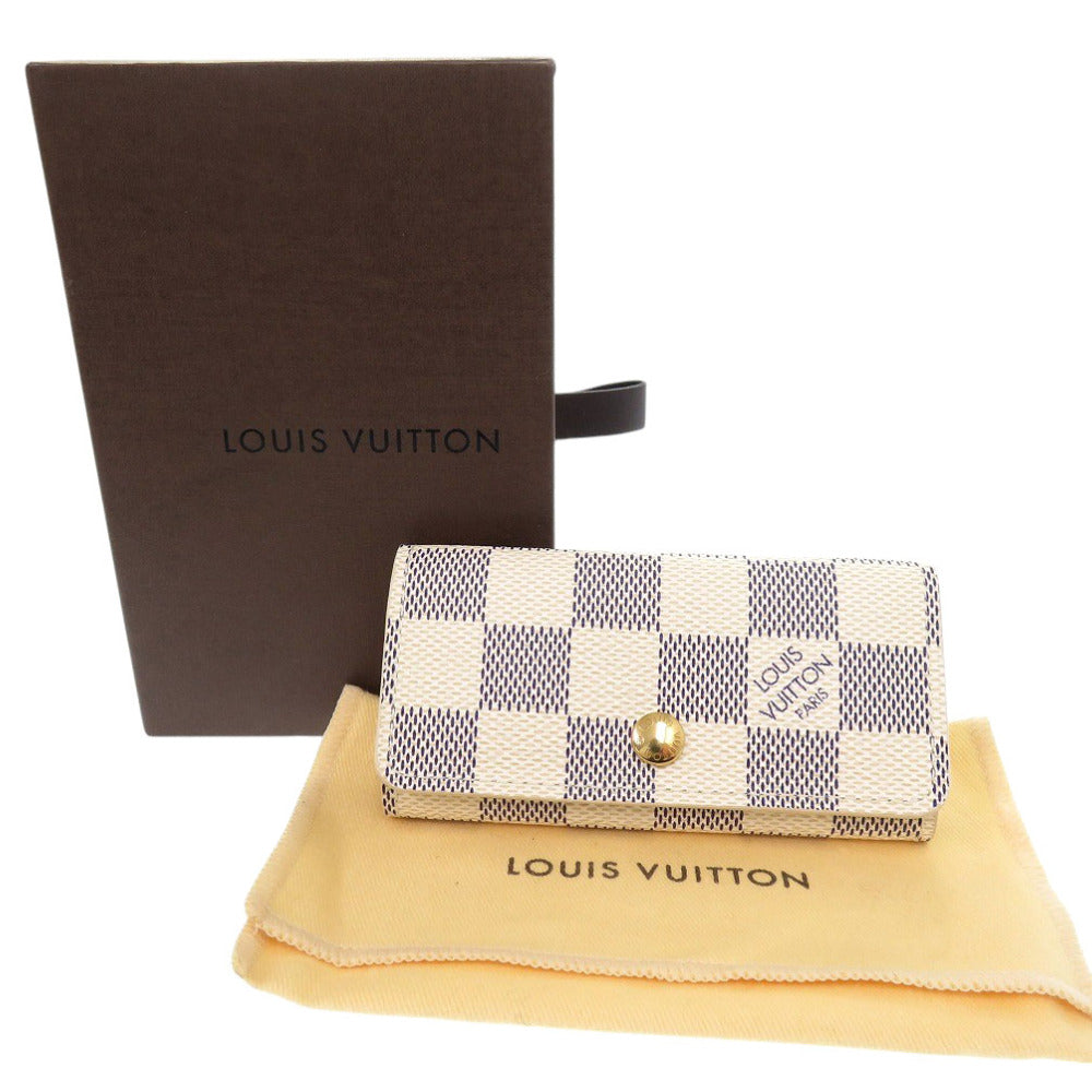 LOUIS VUITTON Key case Key holder Damier Azur Canvas gray Multicles4 Women(Unisex)