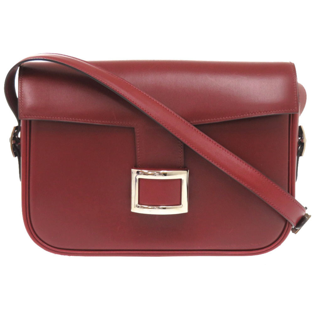 HERMES Shoulder Bag Box scarf Red Martine Women