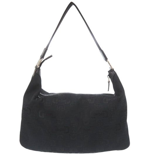 GUCCI Shoulder Bag 211523 canvas black Horsebit Pattern