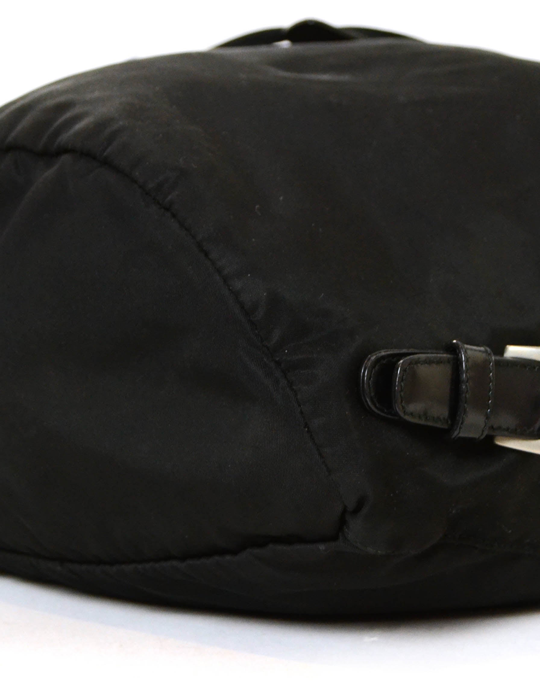 Prada Black Nylon Buckle Backpack Bag