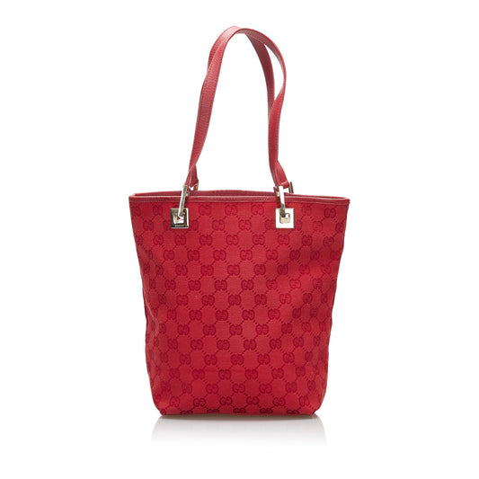 Gucci Leather Canvas Tote