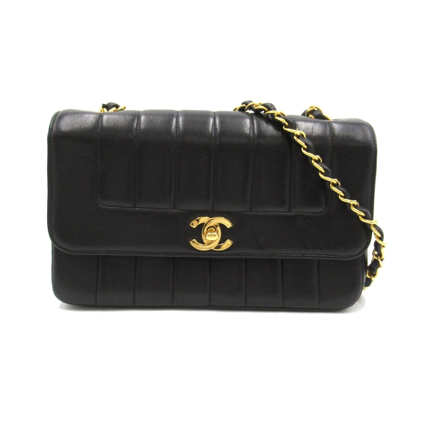 CHANEL CHANEL Mademoiselle Chain Shoulder Chain Sheldon Bag Black Sheldon