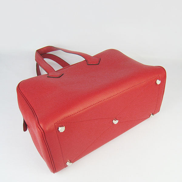 Luxury Hermes Togo leather handbag red