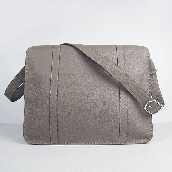 Luxury Hermes Steve Ladies Lambskin Khaki Handbag