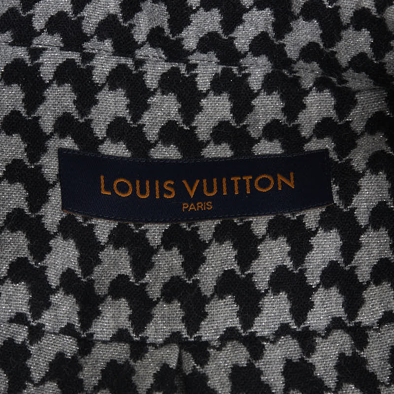 LOUIS VUITTON Louis Vuitton RM192 RDQ HHS66W Long-Handy Wool/Polyester Black Grey T-Shirt