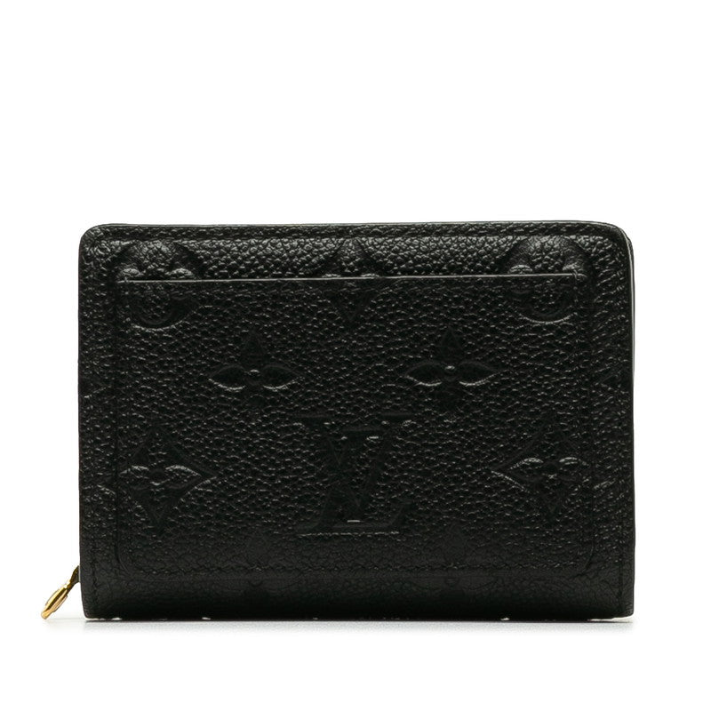 LOUIS VUITTON Louis Vuitton Monogram Amplant M80151 Double Folded Wallet Carf/Leather Noir Black Fold