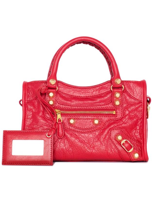 Luxury Balenciaga Trending 2026 Giant City Mini Leather Tote Bag Red