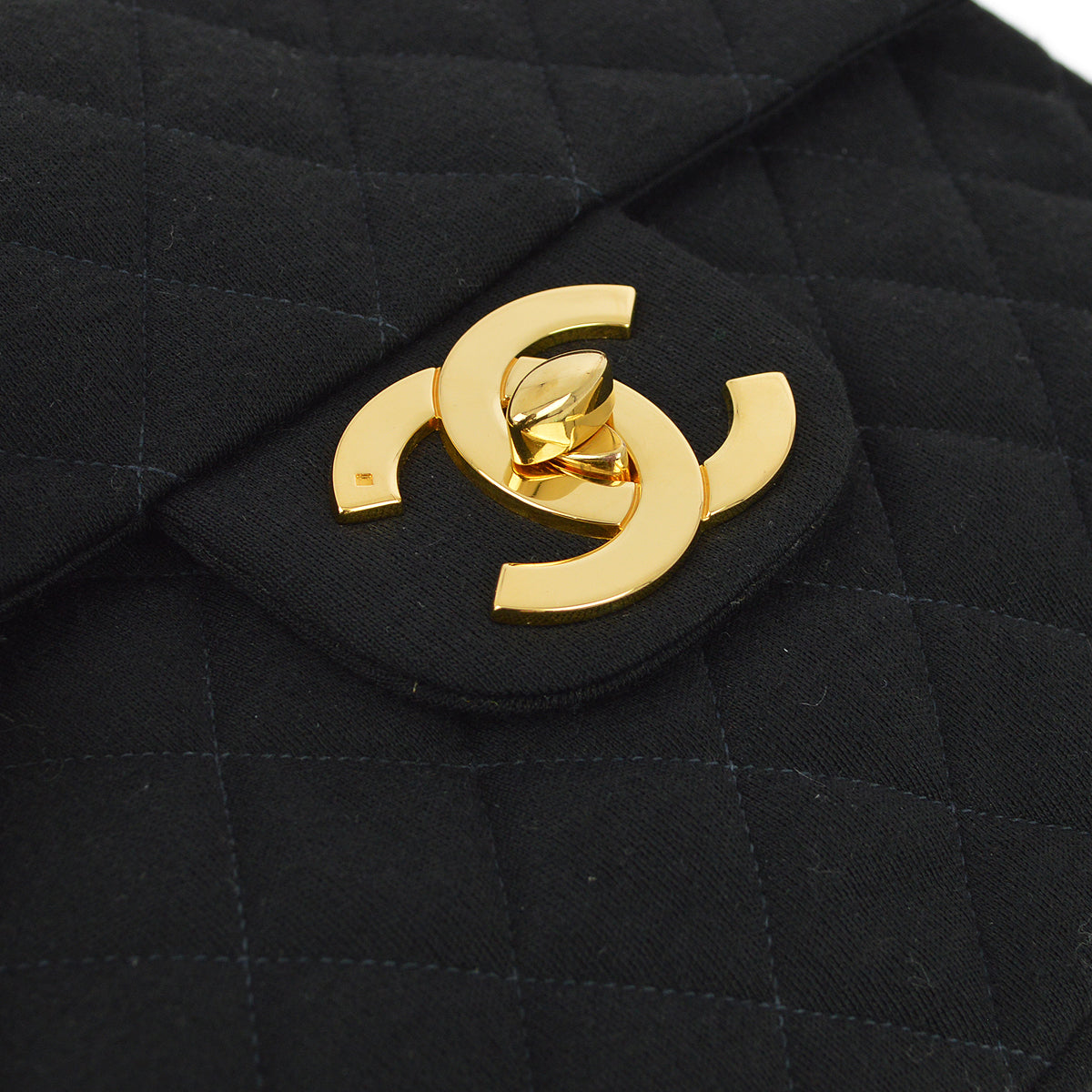 Chanel Black Cotton Backpack