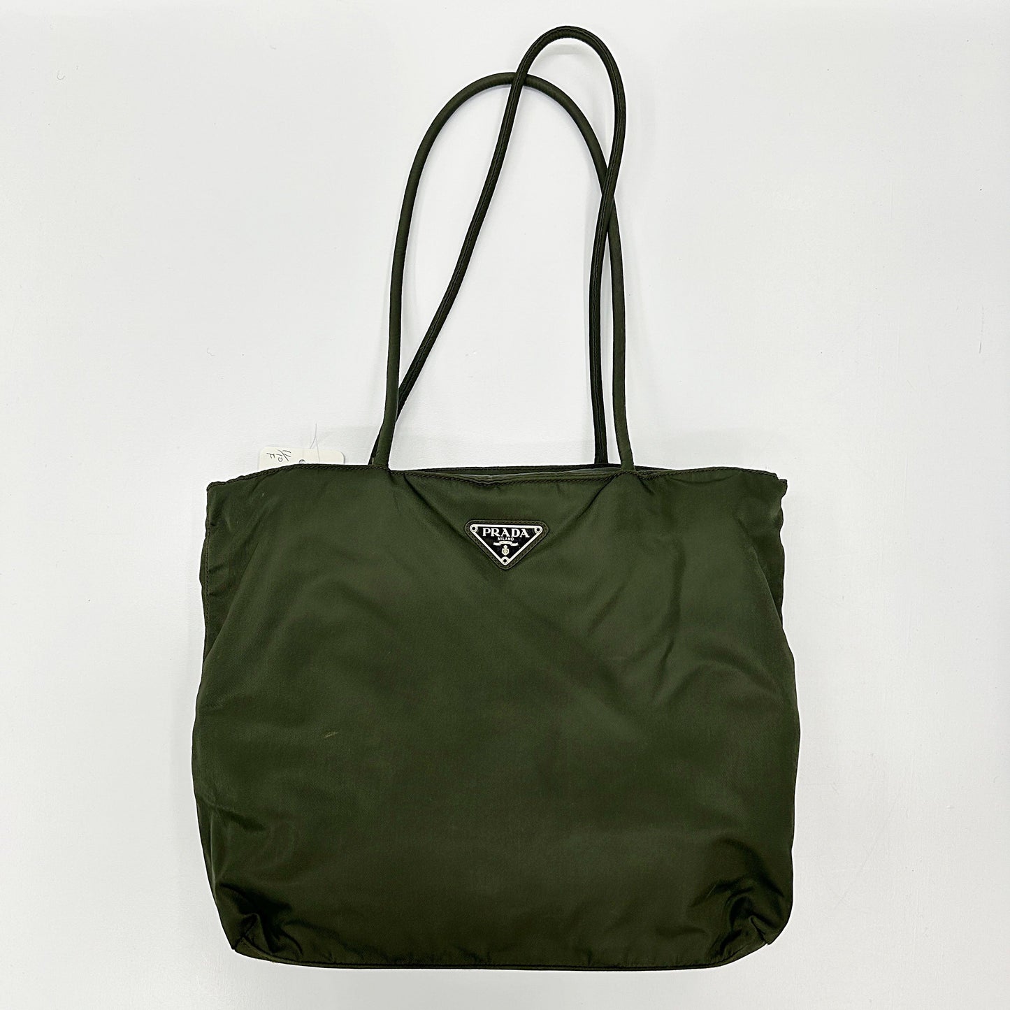 Prada Olive Green Khaki Nylon Tote Bag Shoulder Bag pr5507ff