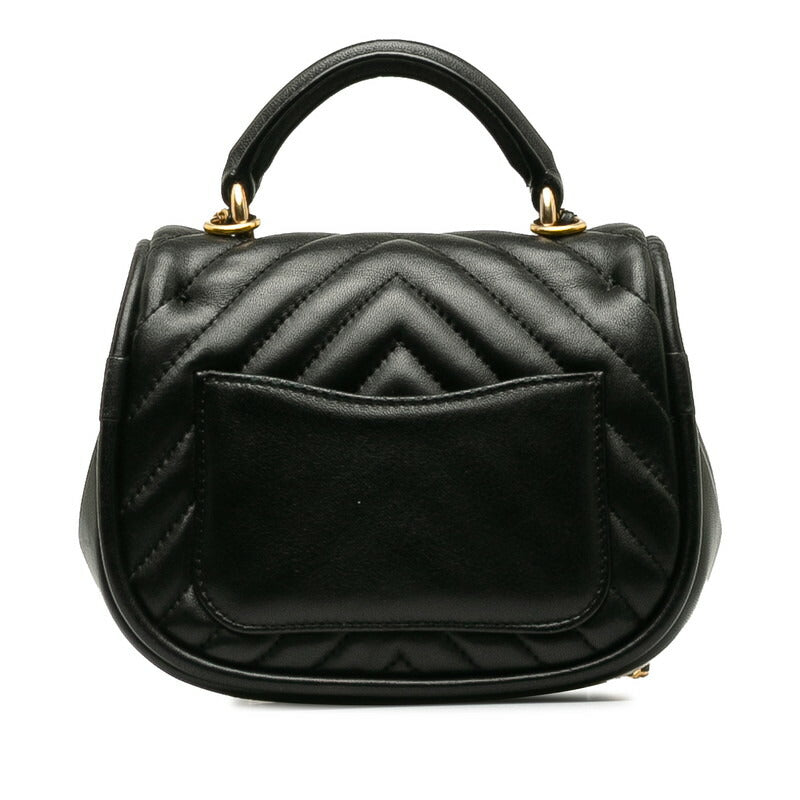 Chanel Coco V Stitch Leather 2way Shoulder Bag
