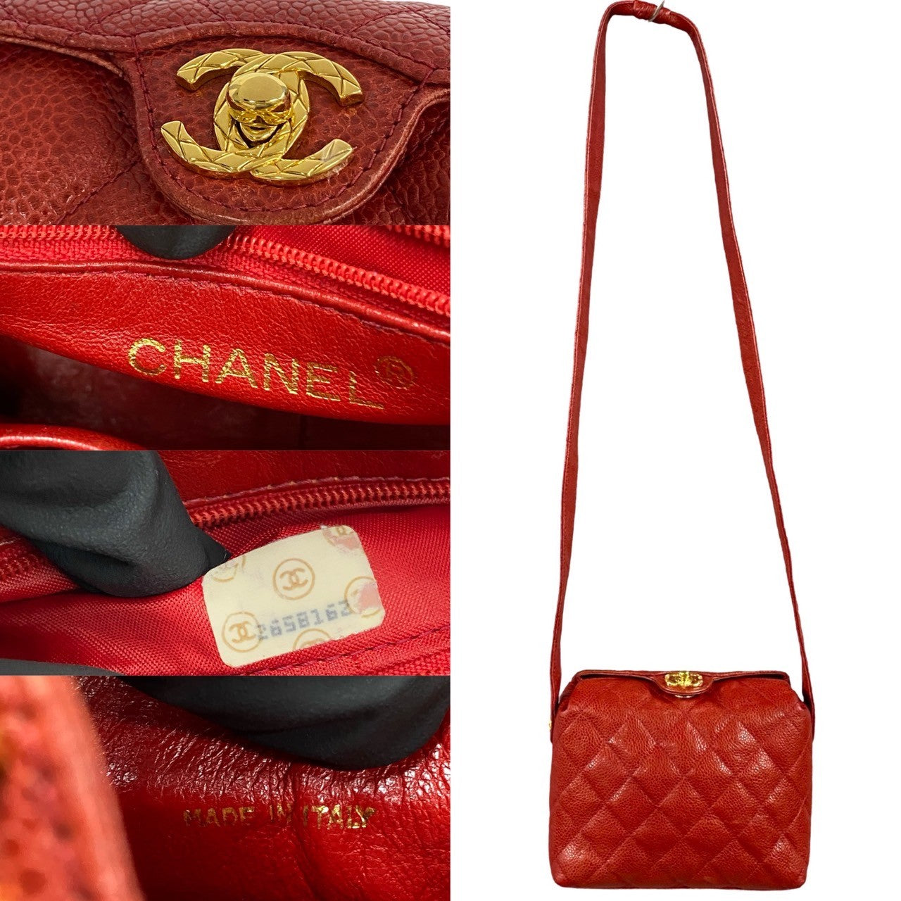 Chanel MatelassÃ© Caviar Leather Shoulder Bag