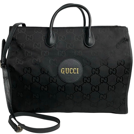 GUCCI Shoulder Bag leather black Off the grid