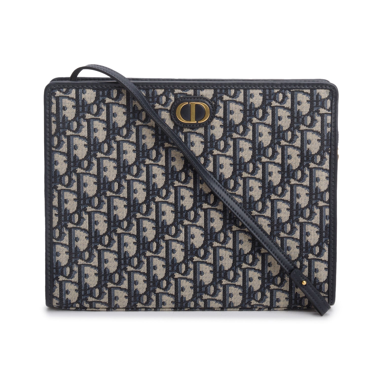 Christian Dior 2022 Blue Dior Oblique Jacquard Dea 30 Montaigne Pouch