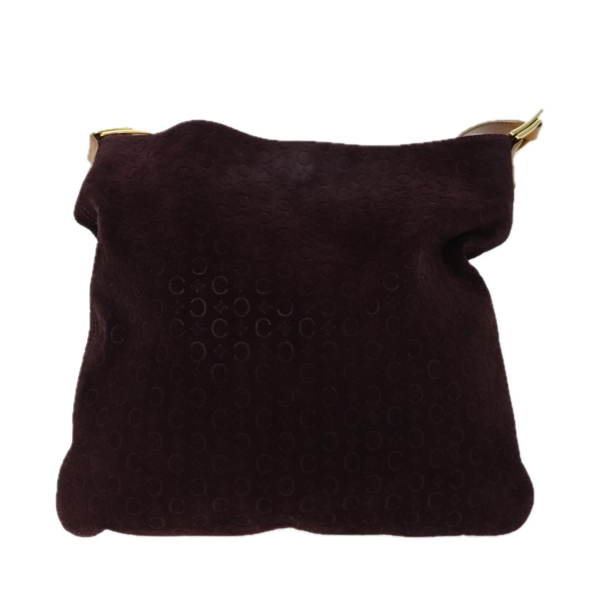 Luxury CELINE C Macadam Canvas Shoulder Bag Bordeaux 70179