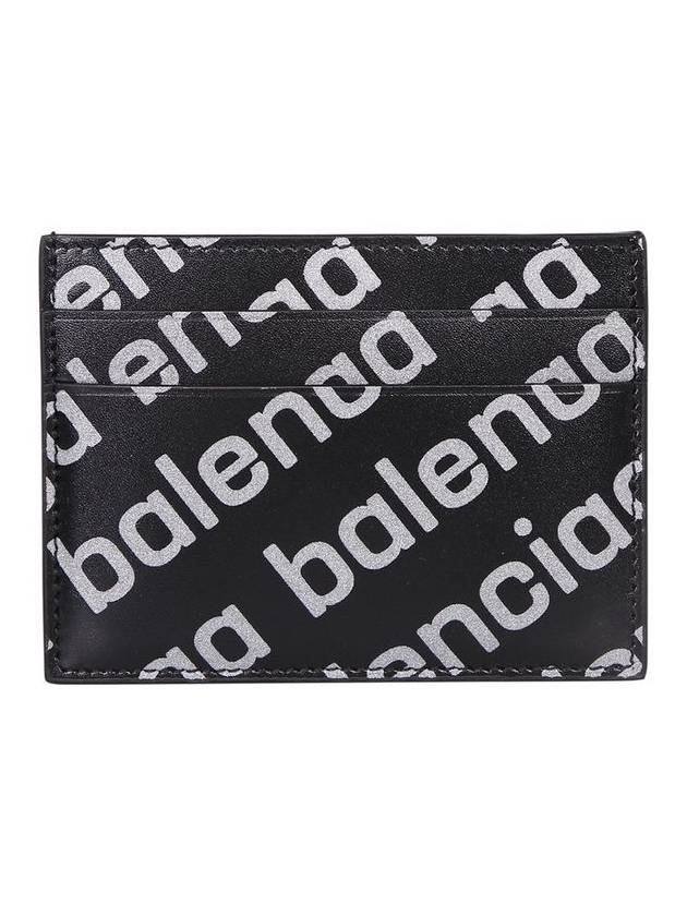 Luxury Balenciaga Trending 2025 All Over Logo Card Wallet Black