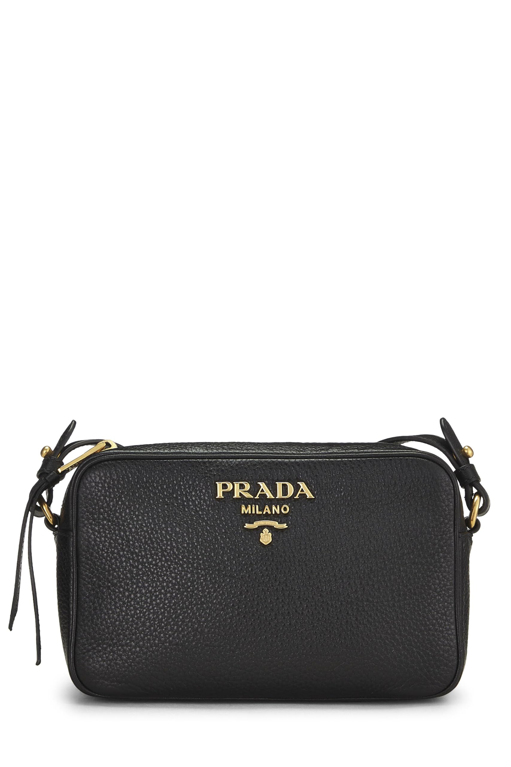 Prada, Black Vitello Daino Camera Bag, Black