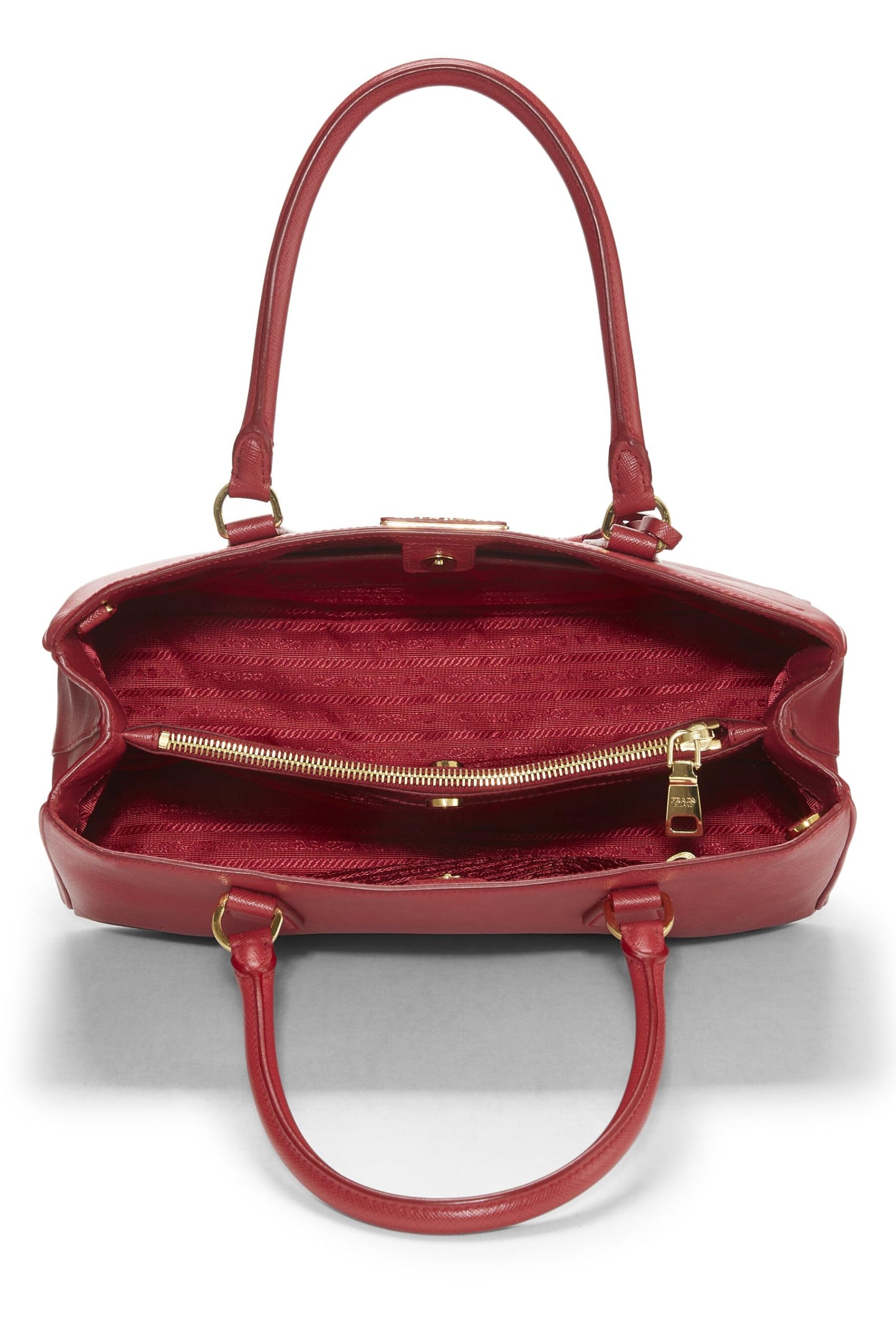 Prada, Red Saffiano Executive Tote Medium, Red