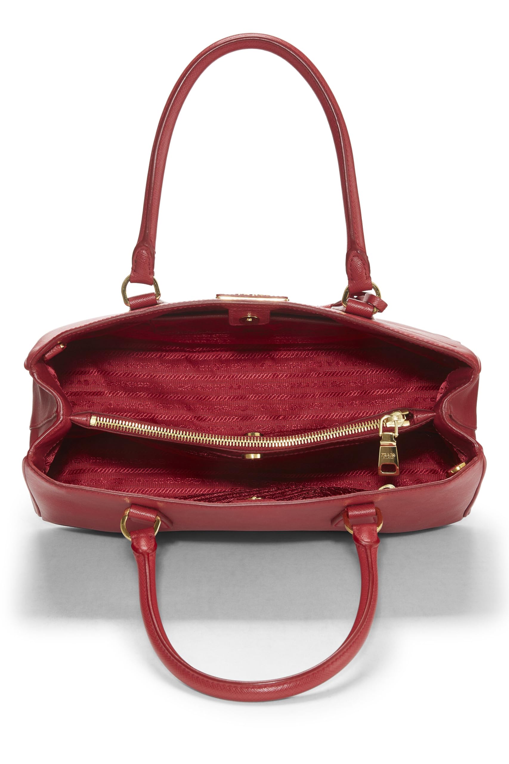Prada, Red Saffiano Executive Tote Medium, Red