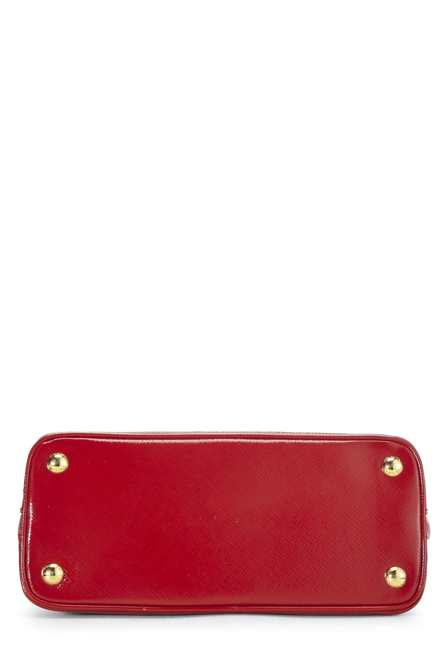 Prada, Red Saffiano Vernice Promenade Small, Red Luxury Handbag