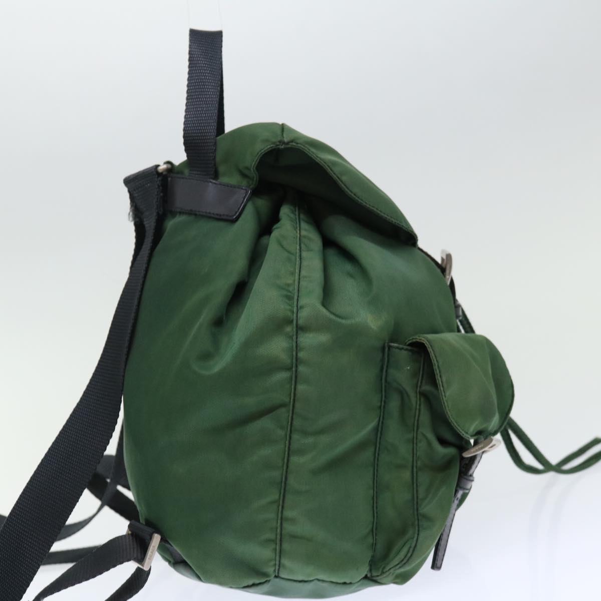 PRADA Backpack Nylon Green Auth 71296