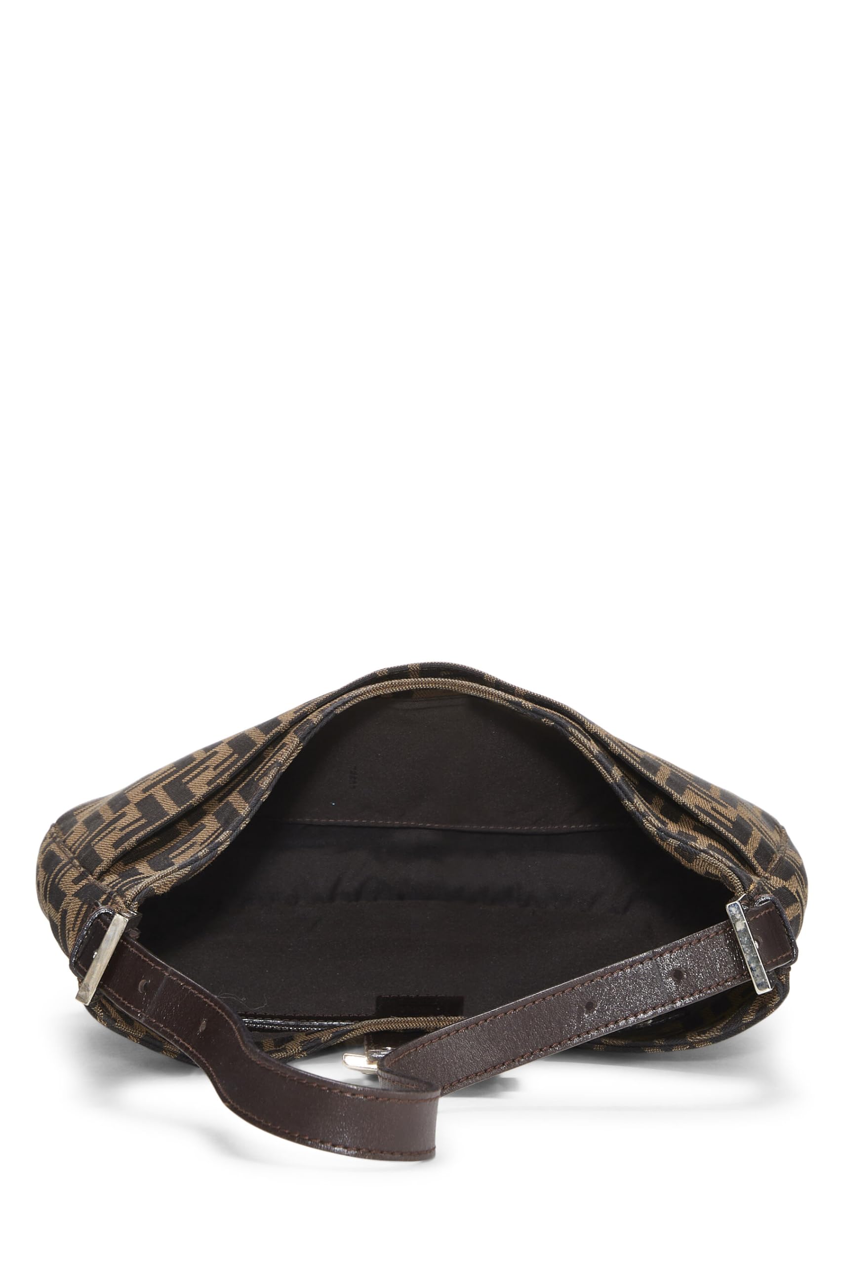 Fendi, Brown Zucca Canvas Shoulder Bag, Brown