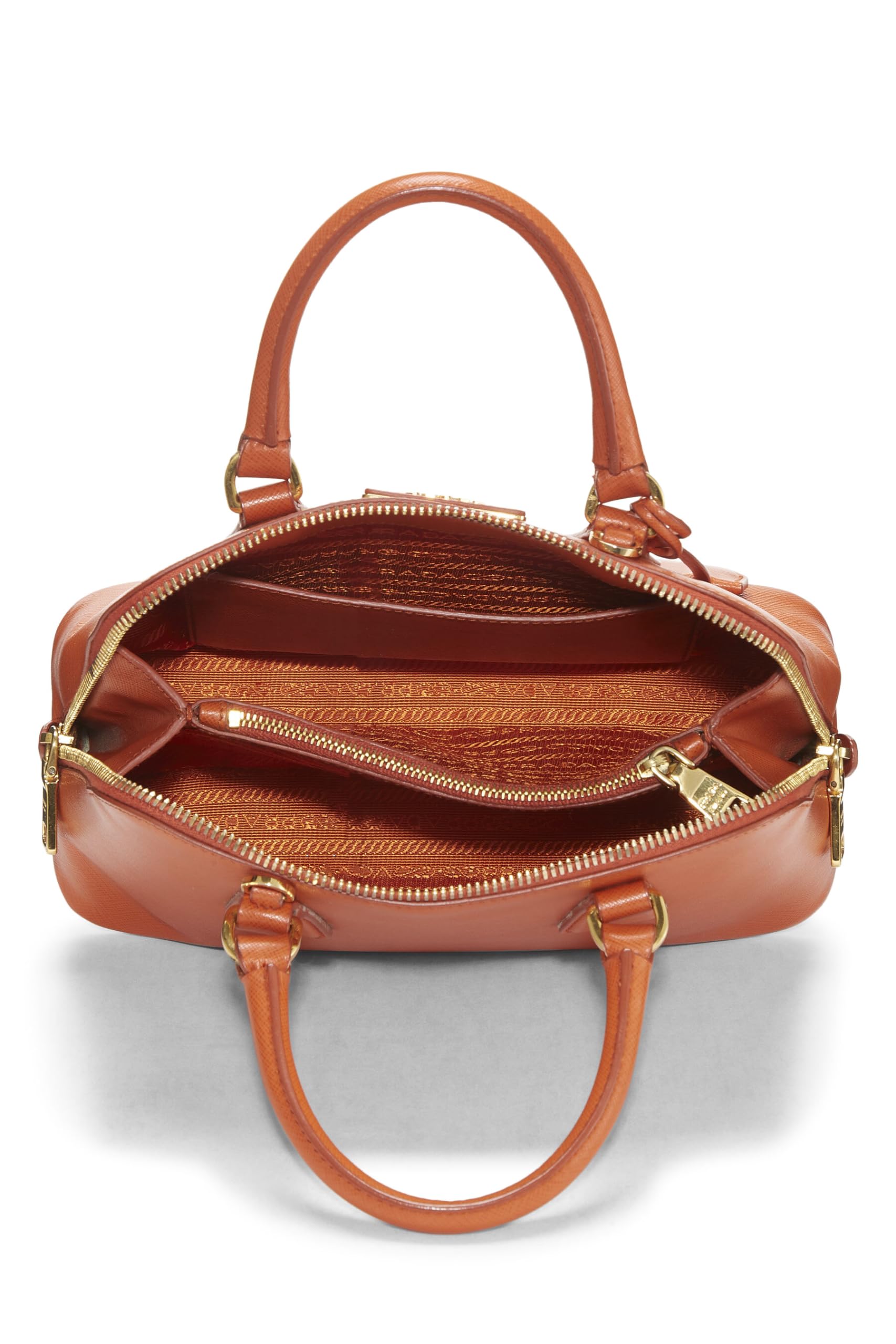 Prada, Orange Saffiano Promenade Small, Orange Luxury Handbag