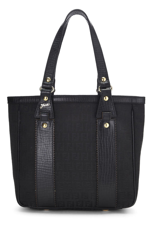 Fendi, Black Zucchino Canvas Tote Small, Black