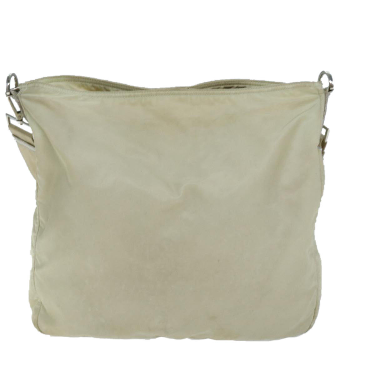 PRADA Shoulder Bag Nylon Cream Auth 71503